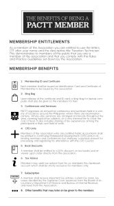 Membership – PACTT, Inc..